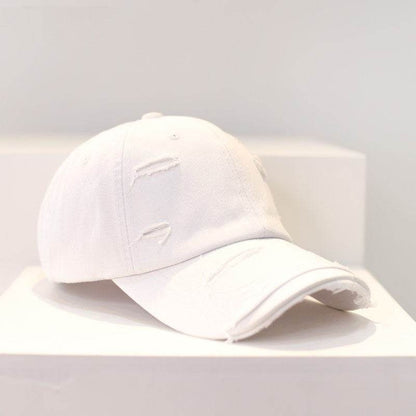 Buycenter Men's Ripped Baseball Cap - Vintage Hip Hop Style, Multiple Colors - Buy Center