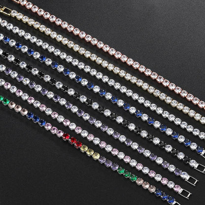Round Full Diamond Tennis Chain - Premium Hip Hop Ear Accessories 2025 - Buy Center