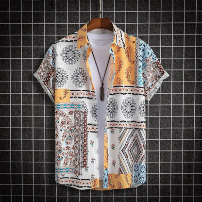 Trendy Men's Hawaiian 3D Printed Shirt - Short-Sleeved Cardigan Style - Buy Center