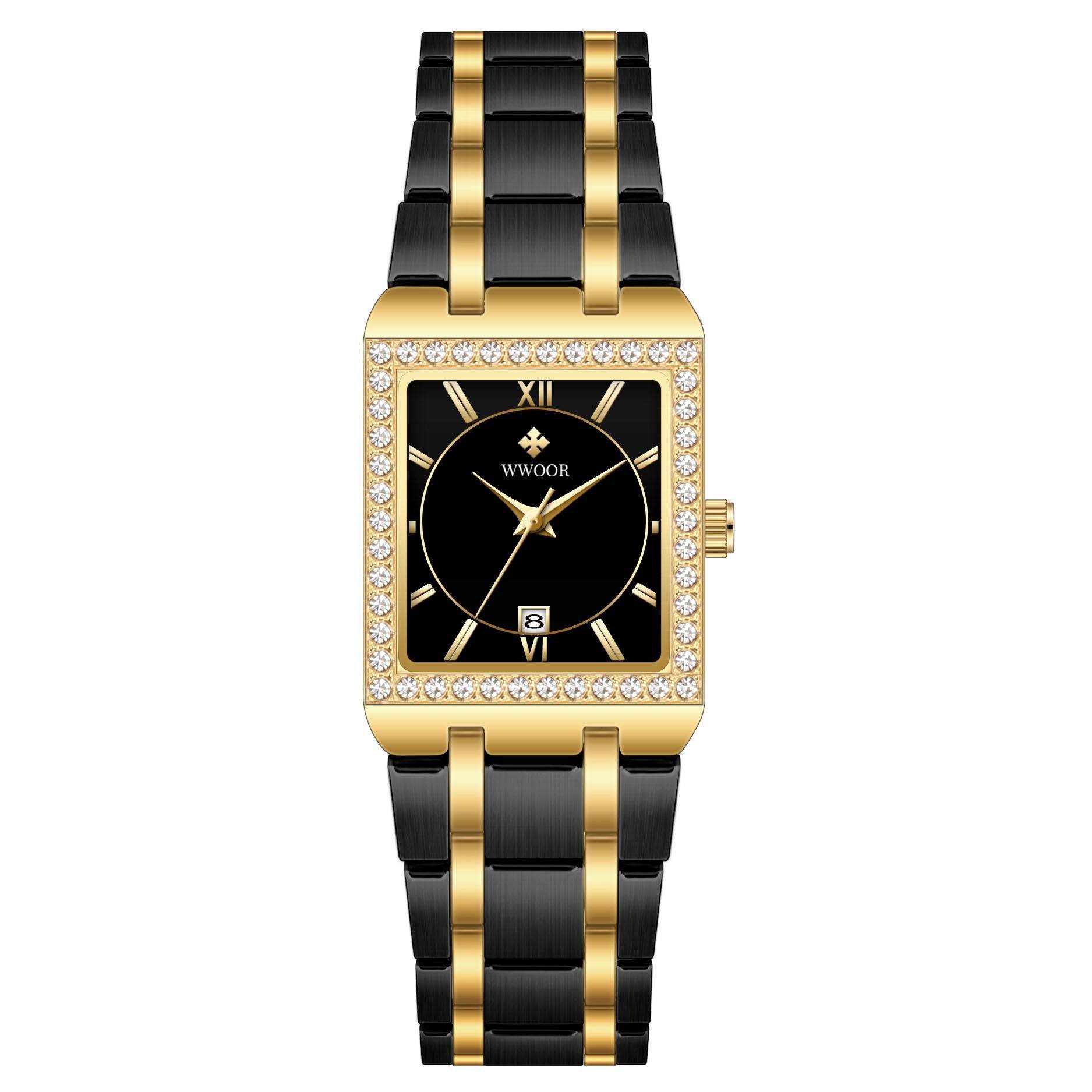 Grip Love Square Steel Band Watch - Waterproof Quartz Stylish for Women - Buy Center