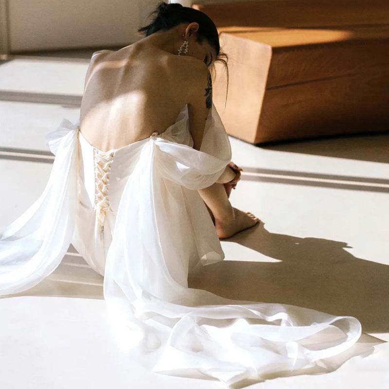 Small Light Fairy Wedding Dress - Backless & Sleeveless Elegance 2025 - Buy Center
