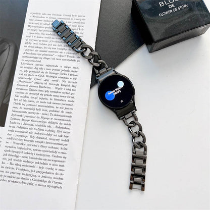 Women's Denim Chain Metal Smart Watch Wristband - Compatible with Samsung - Buy Center