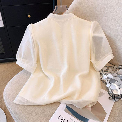 Women's Summer Embroidered Chiffon Shirt - Lightweight & Stylish Blouse - Buy Center