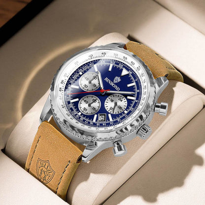 Men's Ultra-Thin Leather Watch - Waterproof & Luminous for Style 2025 - Buy Center