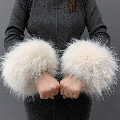 Imitation Rabbit Hair Wristband Cuffs - Cozy & Stylish Winter Accessory - Buy Center