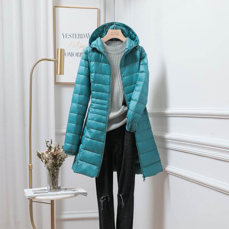 Women's Casual Hooded Down Jacket - Warm, Stylish Padded Outerwear - Buy Center
