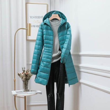 Women's Casual Hooded Down Jacket - Warm, Stylish Padded Outerwear - Buy Center