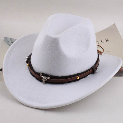 European & American Woolen Cowboy Hat - Stylish Adjustable Fit for All - Buy Center