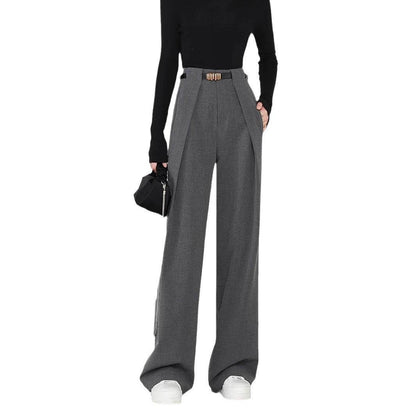 Women's Stylish Wide Leg Suit Pants - Premium Polyester Comfort - Buy Center