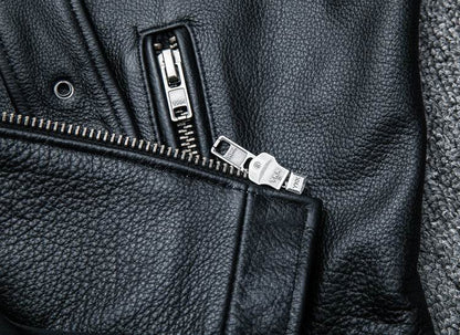 Pure Cowhide Biker's Leather Jacket - Durable Style, Sizes S to 5XL - Buy Center