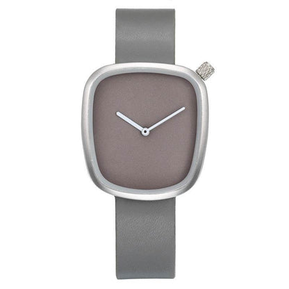 Minimalist Square Quartz Watch for Women - Stylish Faux Leather Strap - Buy Center