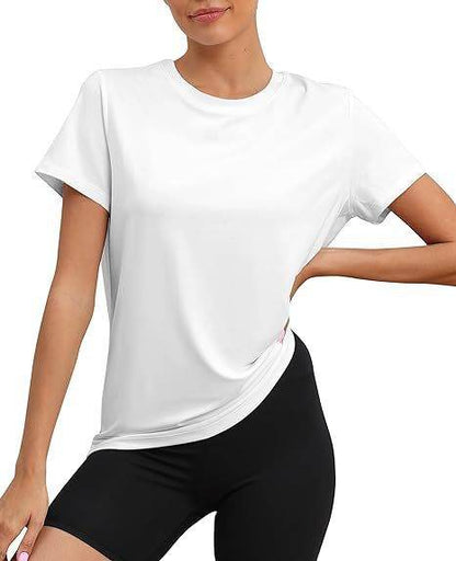 European & American Casual T-Shirt for Ladies - Stylish Round Neck Fit - Buy Center