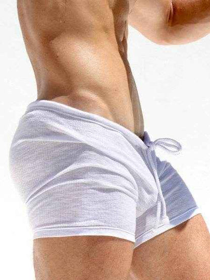 Men's Fitness Lace-Up Striped Shorts - Premium Stylish Workout Wear 2025