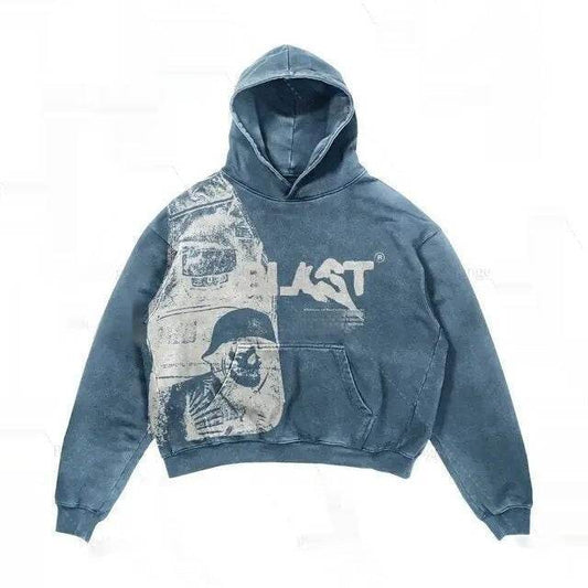 Hip Hop Retro Harajuku Hoodie for Men - Trendy Pullover Sports Sweater - Buy Center