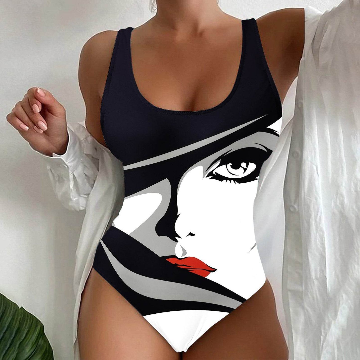 Women’s Seaside Beach Swimsuit - 3D Contrast Stylish One-Piece S-4XL - Buy Center
