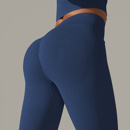 High Waist Yoga Pants - Stylish Striped Fitness Wear for All Activities - Buy Center