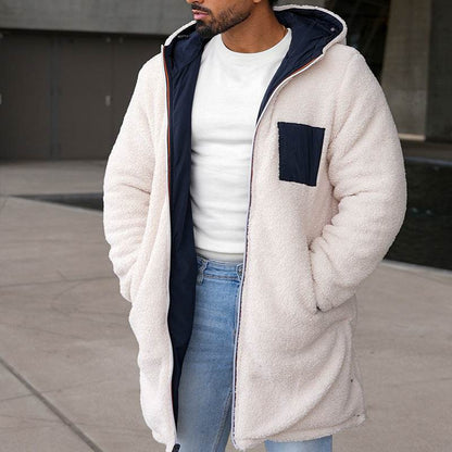 Men's Autumn Winter Hooded Zipper Jacket - Double-Sided Warmth & Style - Buy Center