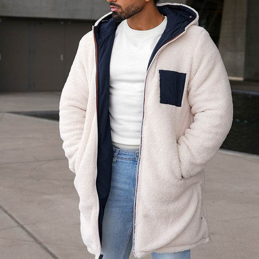 Men's Autumn Winter Hooded Zipper Jacket - Double-Sided Warmth & Style - Buy Center
