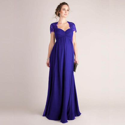 Elegant Japanese Cotton Wedding Dress - Short-Sleeved with Lace Stitching - Buy Center