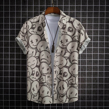 Trendy Men's Hawaiian 3D Printed Shirt - Short-Sleeved Cardigan Style - Buy Center