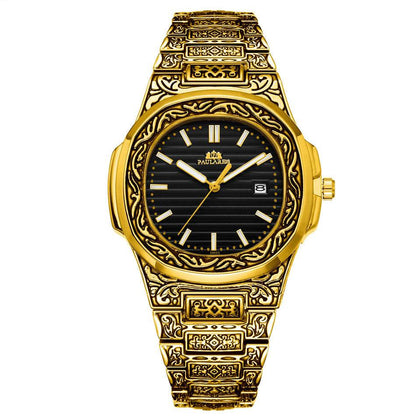 Carved Quartz Parrot Calendar Watch - Glow-in-the-Dark Waterproof Style - Buy Center