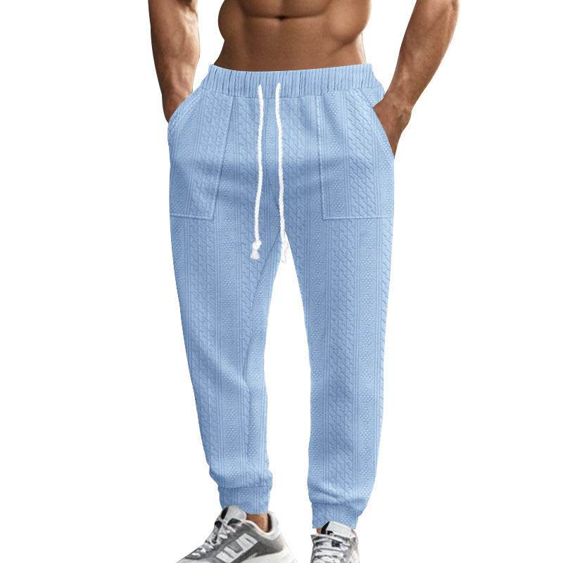 Buycenter Men's Casual Knitted Trousers - Breathable, Drawstring, Plus Size - Buy Center
