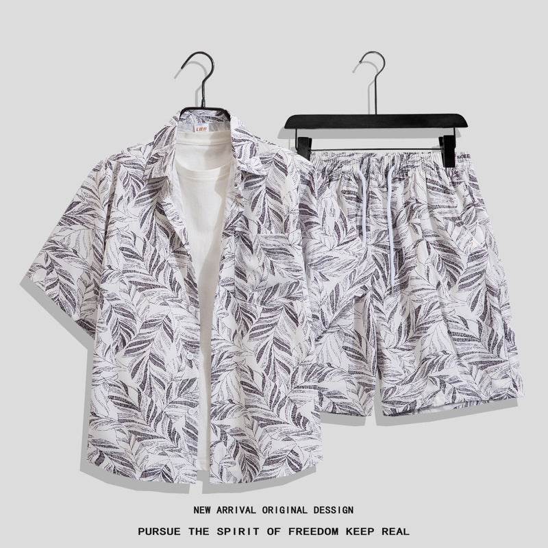 Hong Kong Style Retro Printed Shirt - Men's Short Sleeve Summer Top - Buy Center