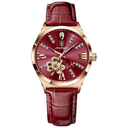 Waterproof Ladies Calendar Watch - Korean Rose Gold, Stylish 2025 - Buy Center