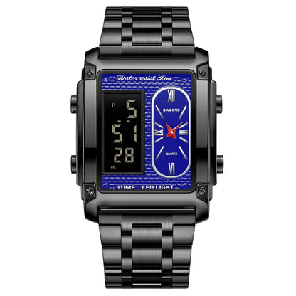 Men's Creative Steel Belt Digital Watch - Waterproof & Multi-Functional Style - Buy Center