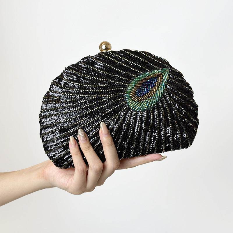 Women's Vintage Beaded One-Shoulder Handbag - Elegant Crossbody Style - Buy Center
