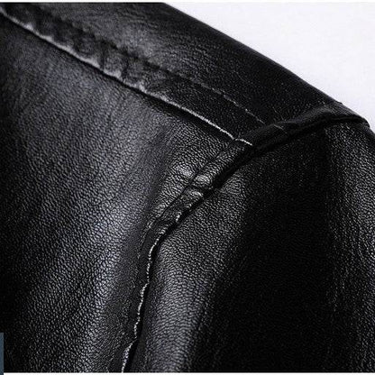 Autumn Leather Jacket for Young & Middle-aged - Stylish Korean Design - Buy Center