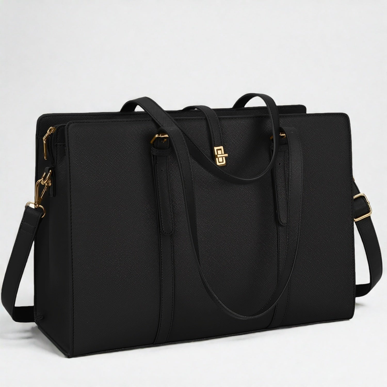 IGOLUMON Handbag Ladies Shopper Ladies Large Laptop Bag Ladies 3962 cm PU Work Bag Shoulder Bag for Business Work Office School